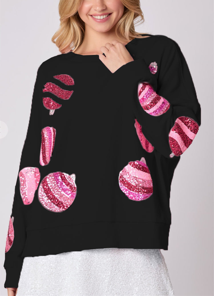 Women's Oversized Sequin Patch Sweatshirt (Buy 2 Free Shipping)