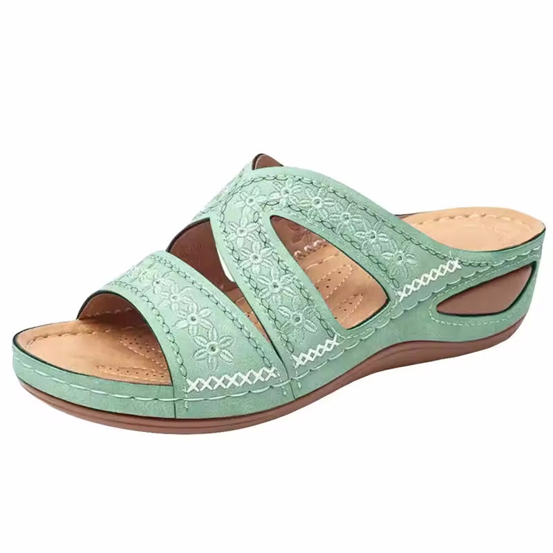 Women's Summer Wedge Sandals - Comfortable & Stretchy