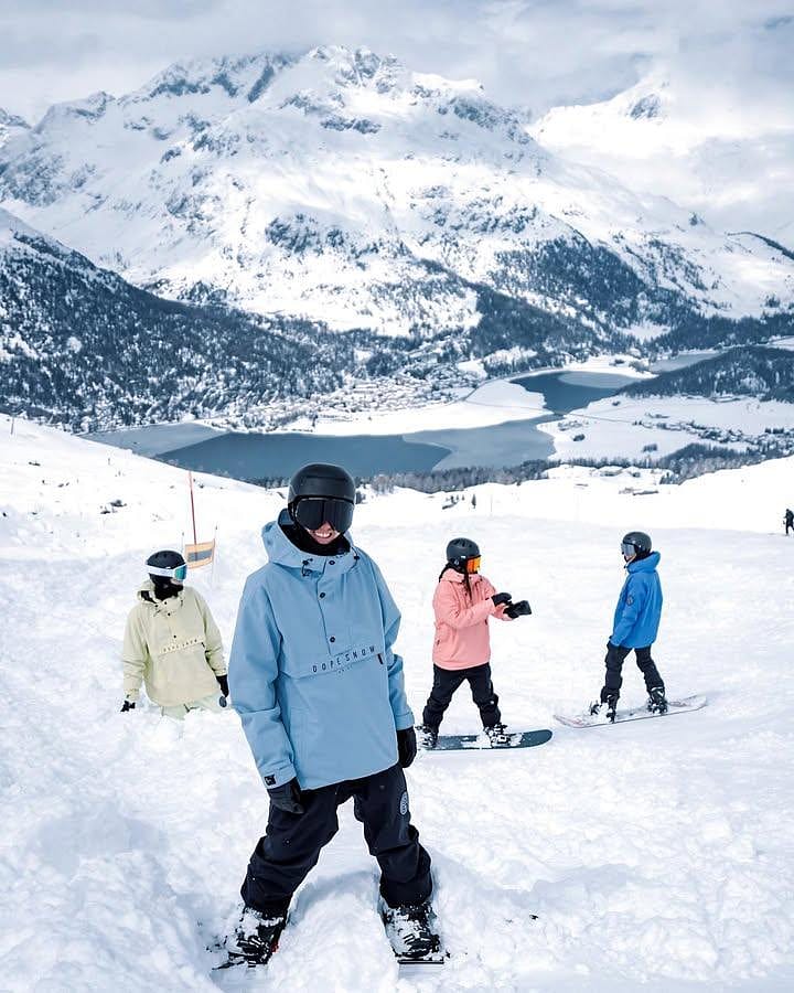 Snowboard Jacket For Men Light Blue