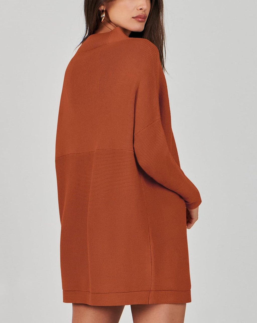 Women's Mock Neck Slouchy Knit Tunic Sweaters (Buy 2 Free Shipping)