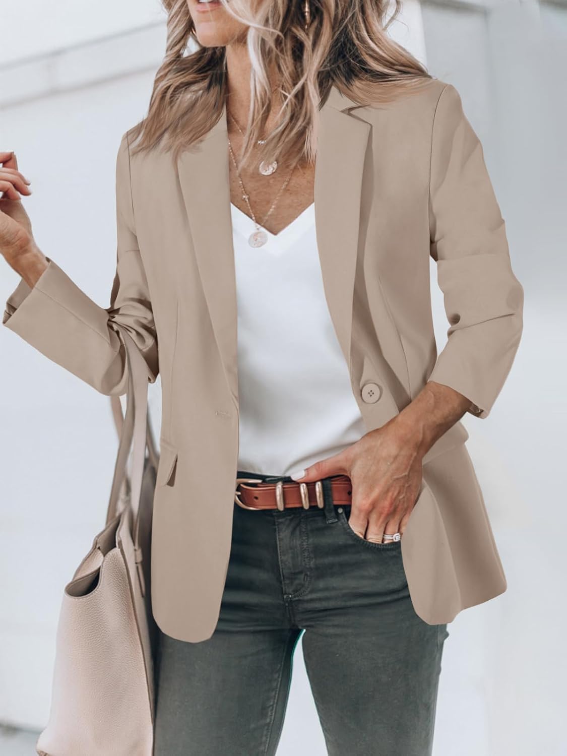 Women's Casual Button Blazer Jacket (Buy 2 Free Shipping)