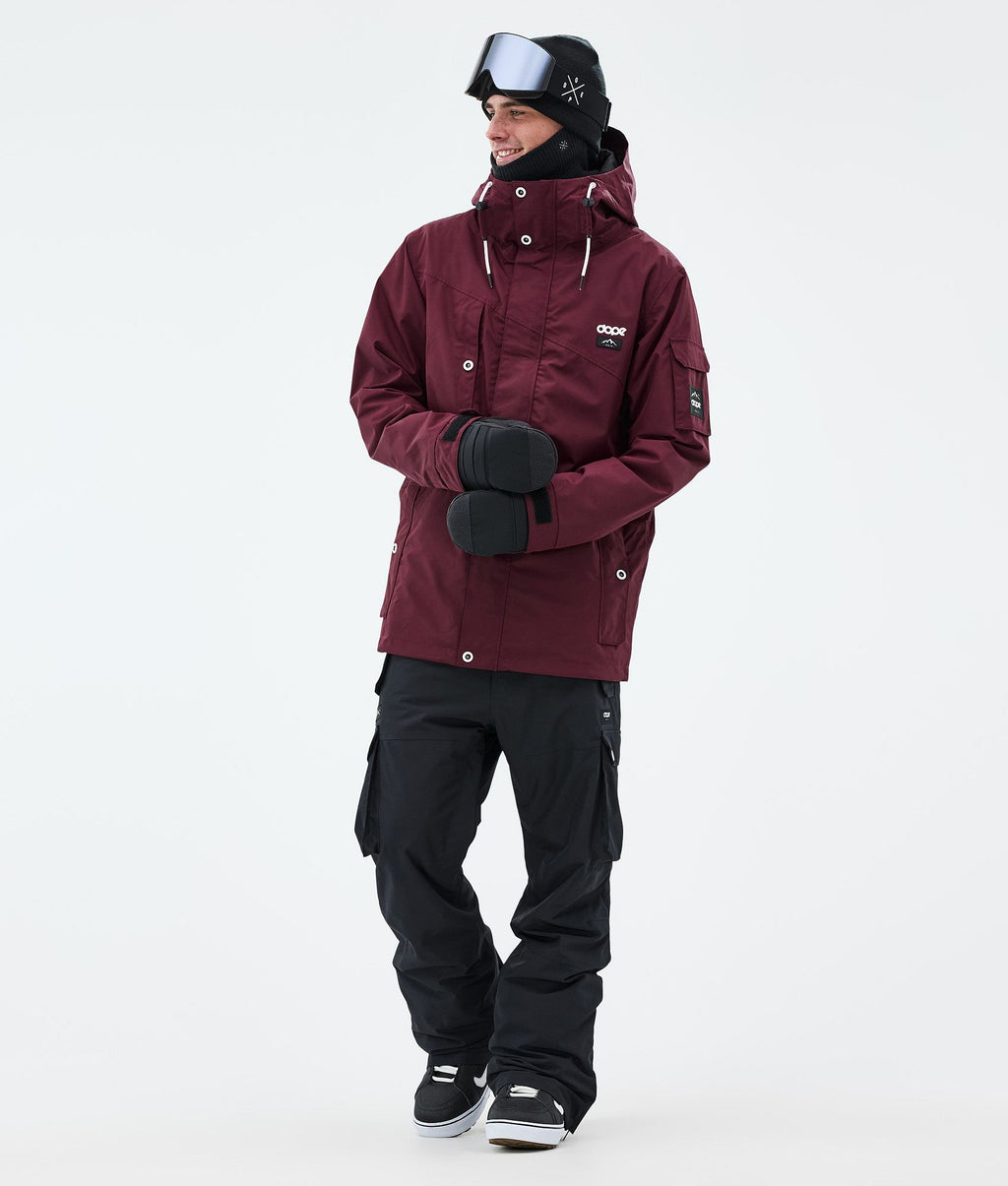 Snowboard Jacket For Men Burgundy