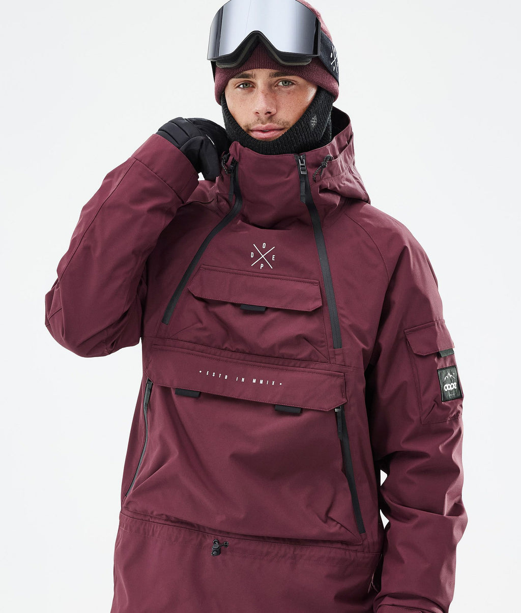 Snowboard Jacket For Men Burgundy