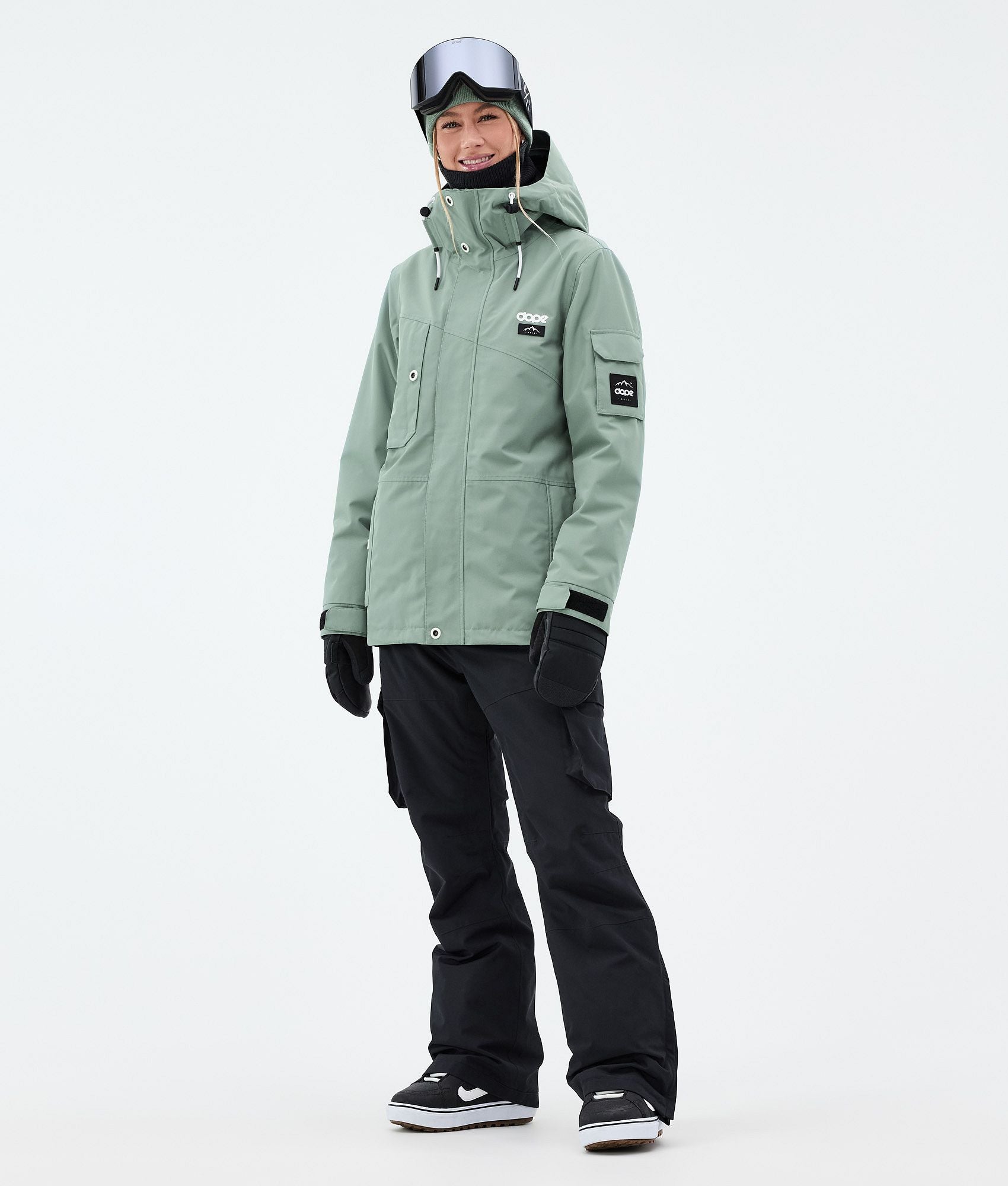 Snowboard Jacket For Women Faded Green