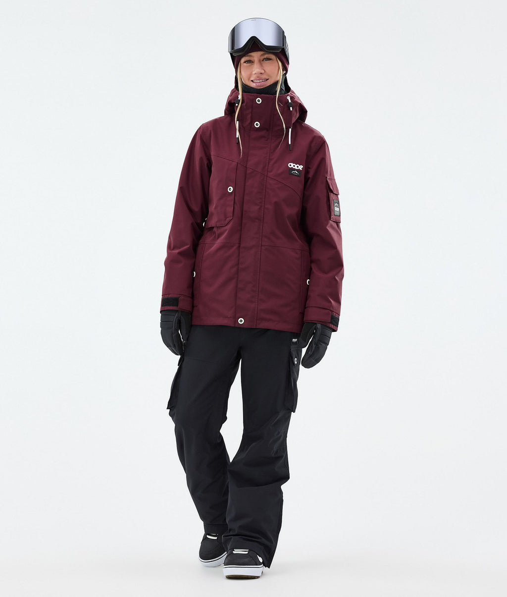 Snowboard Jacket For Women Burgundy