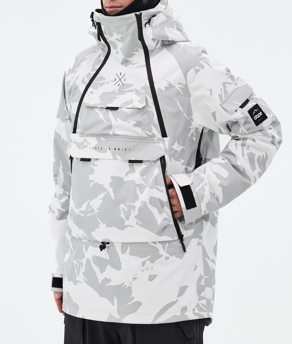 Snowboard Jacket For Men Grey Camo