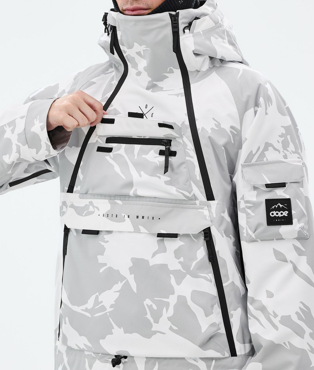 Snowboard Jacket For Men Grey Camo