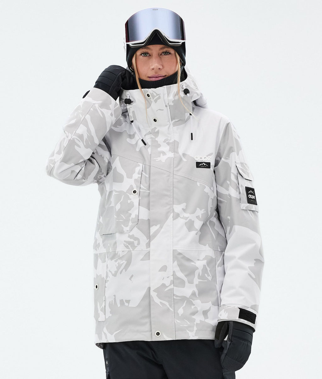 Snowboard Jacket For Women Grey Camo
