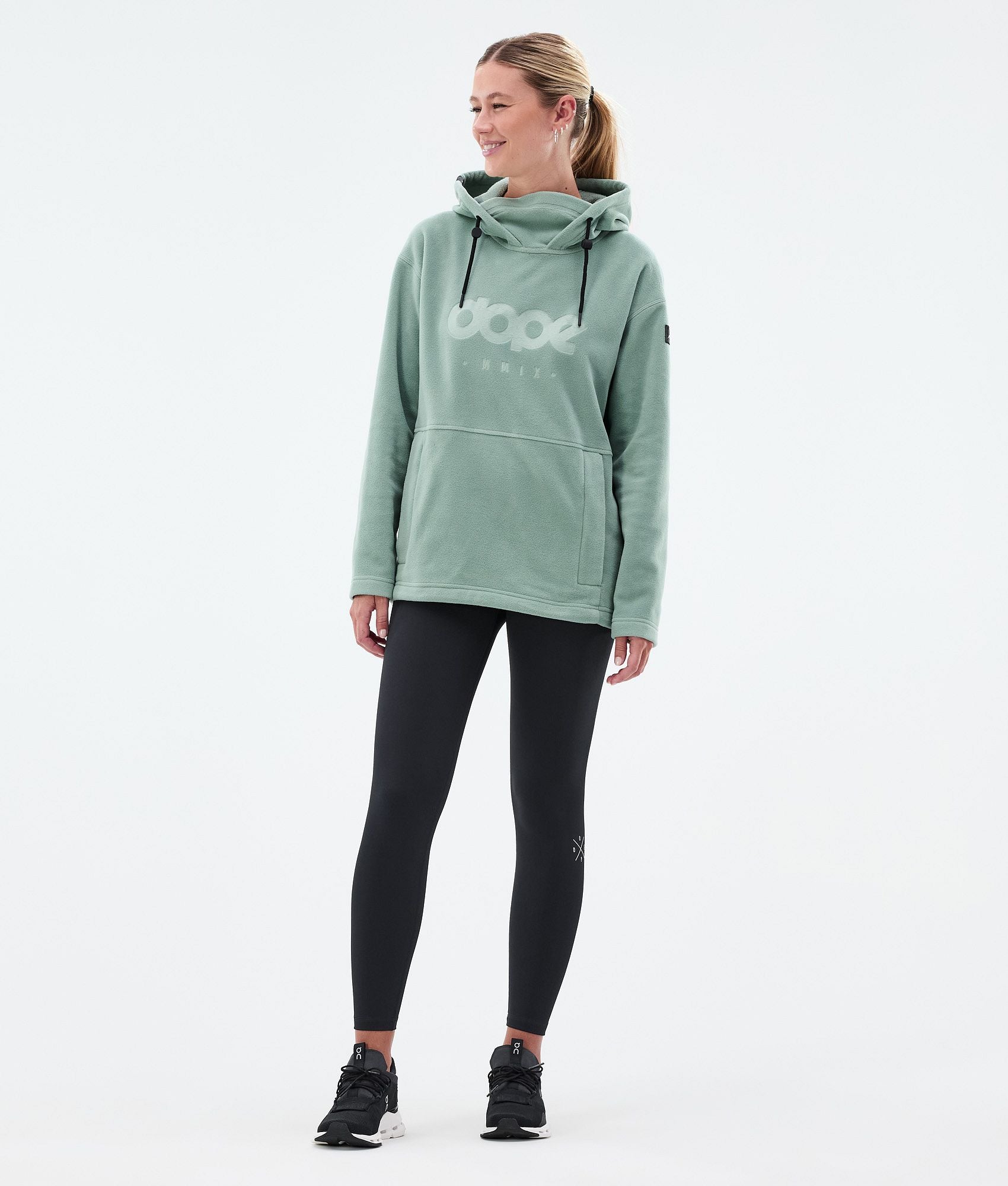 Fleece Hoodie For Women Faded Green