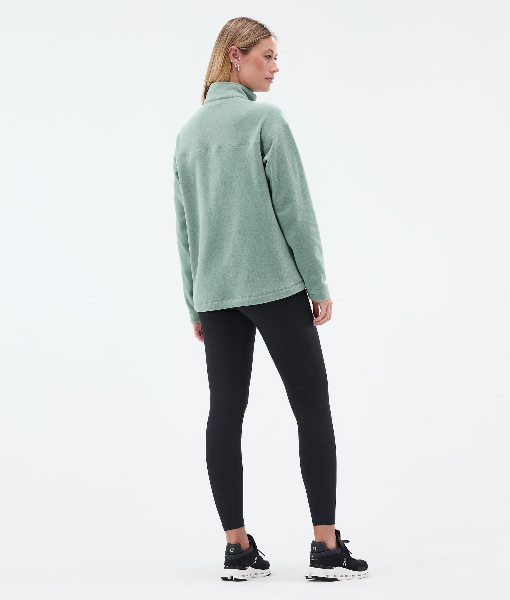 Fleece Sweater For Women Faded Green