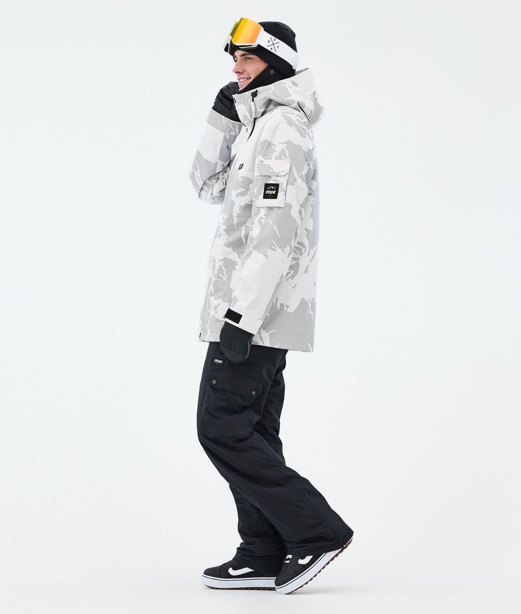 Snowboard Jacket For Men Grey Camo