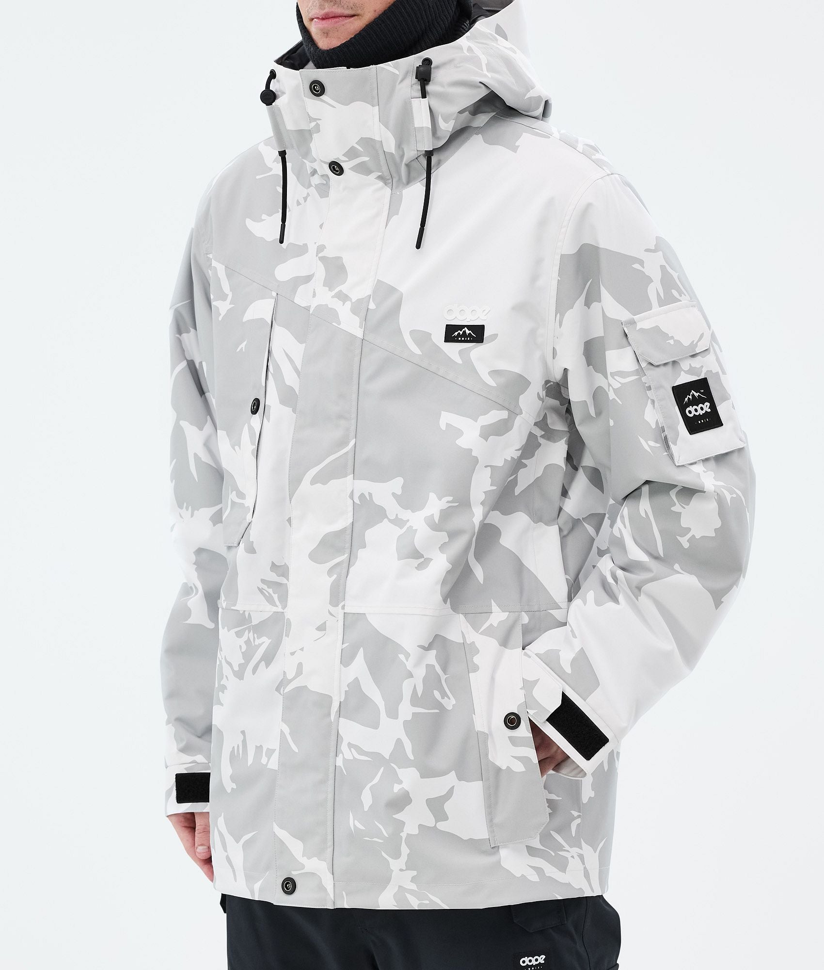 Snowboard Jacket For Men Grey Camo