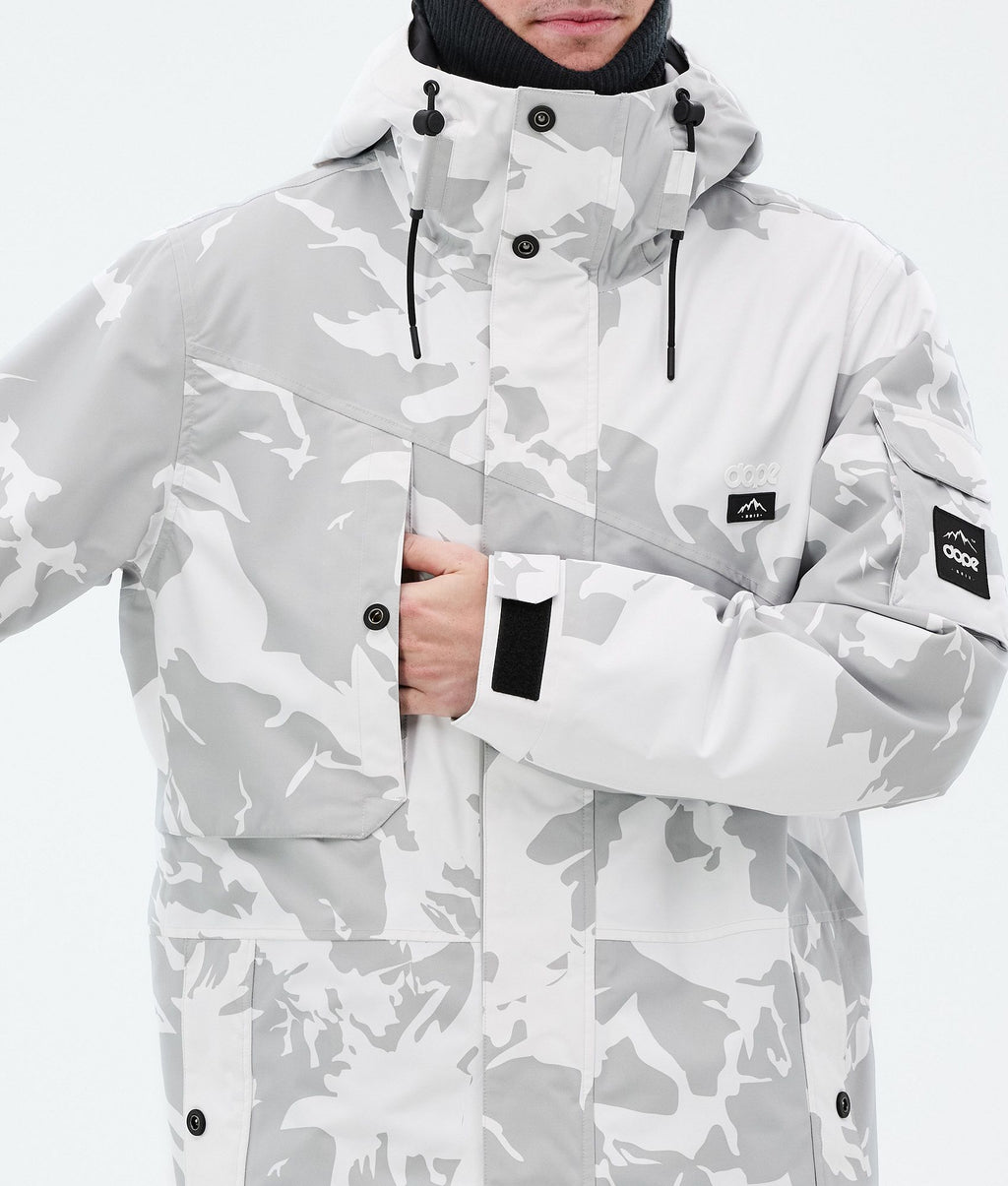 Snowboard Jacket For Men Grey Camo