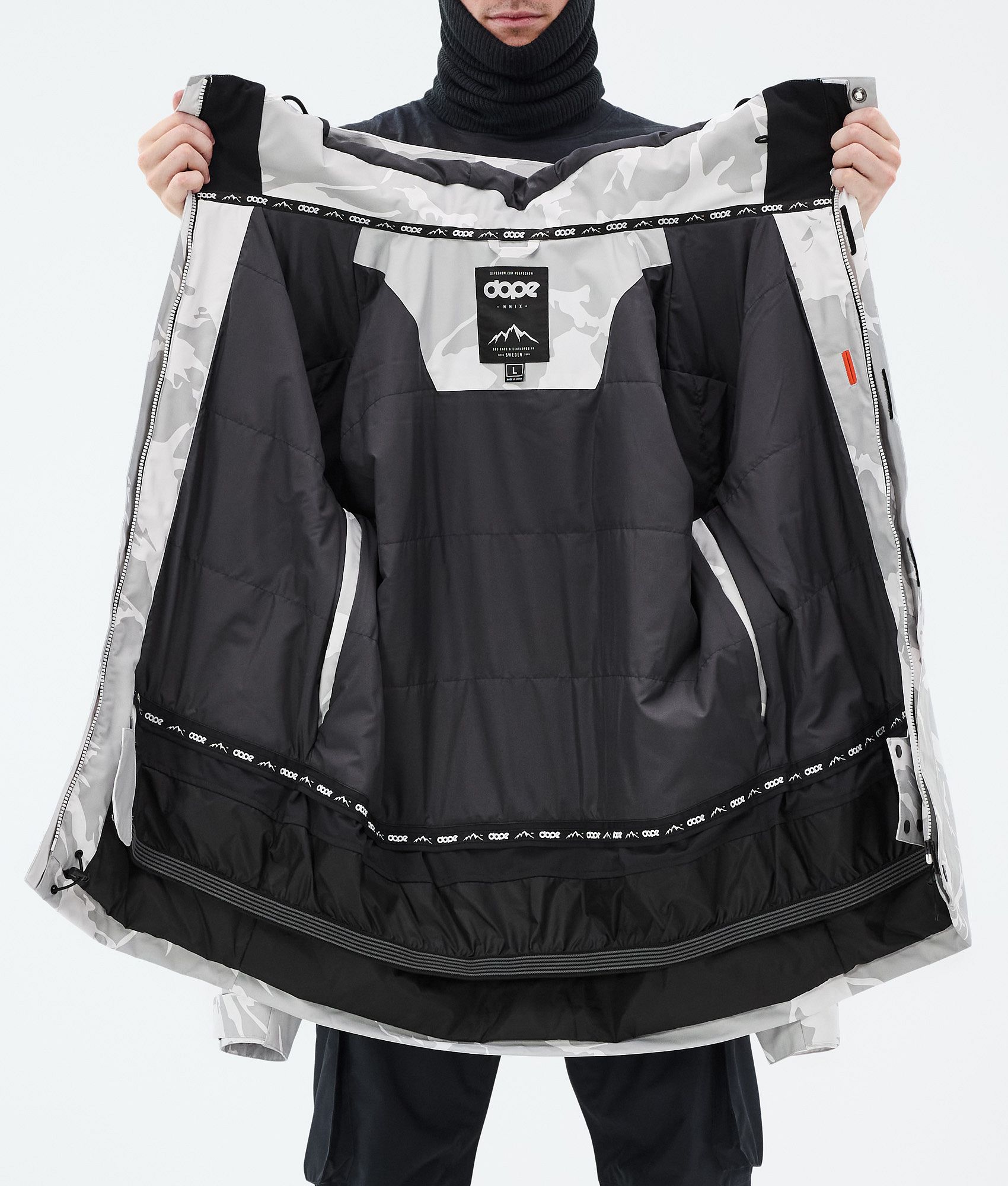 Snowboard Jacket For Men Grey Camo