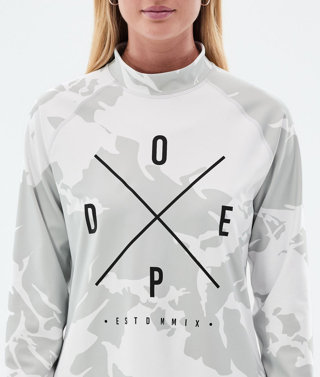 Base Layer Top For Women 2X-Up Grey Camo