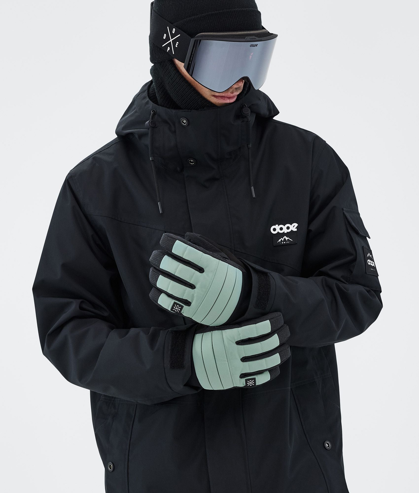 Ski Gloves Faded Green