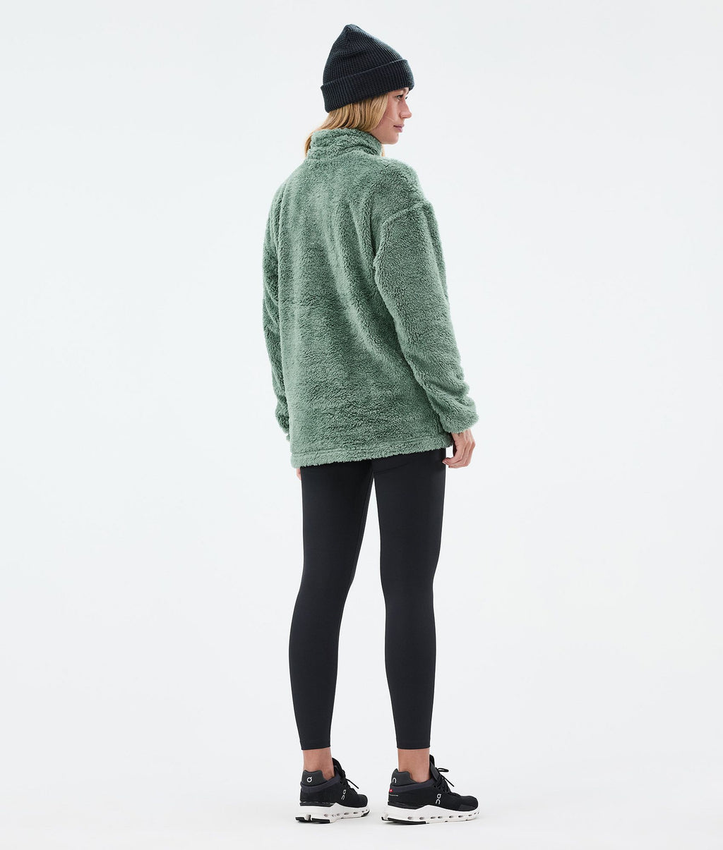 Fleece Sweater For Women Faded Green