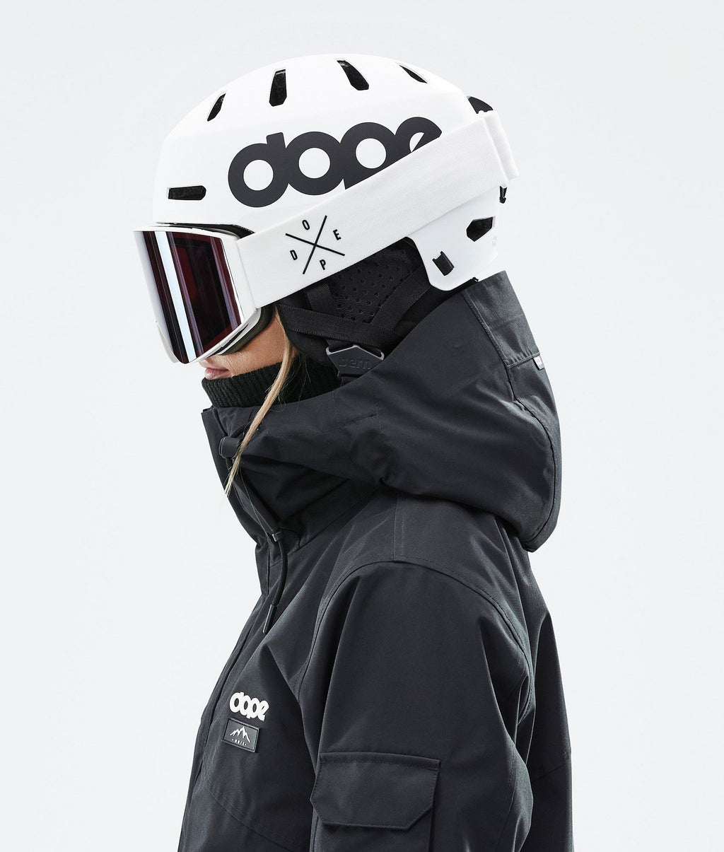 Ski Helmet Classic Matte White w/ Black