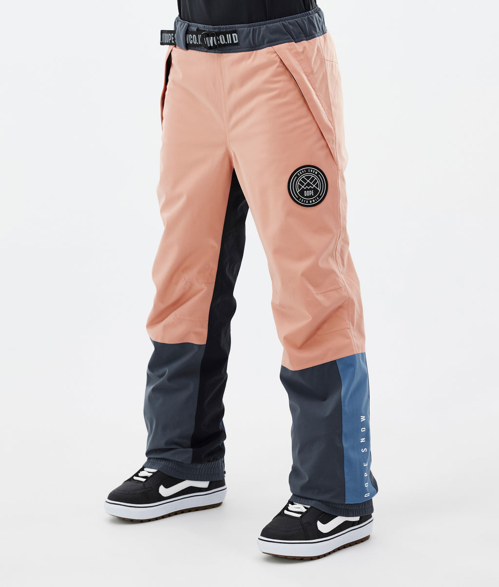 Snowboard Pants For Women Faded Peach/Blue Steel/Black/Metal Blue
