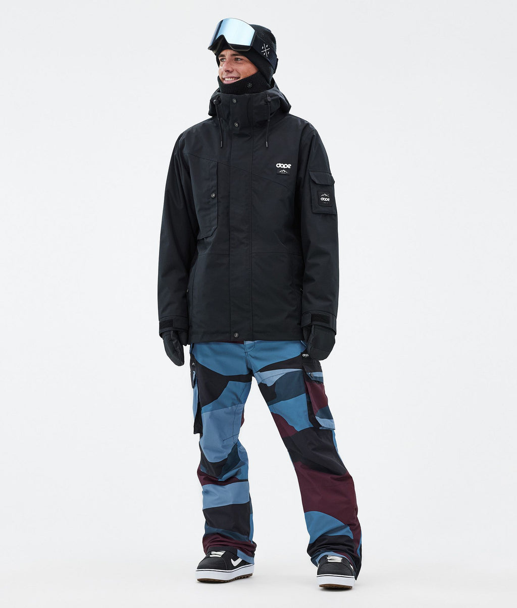 Snowboard Pants For Men Shards Burgundy Blue