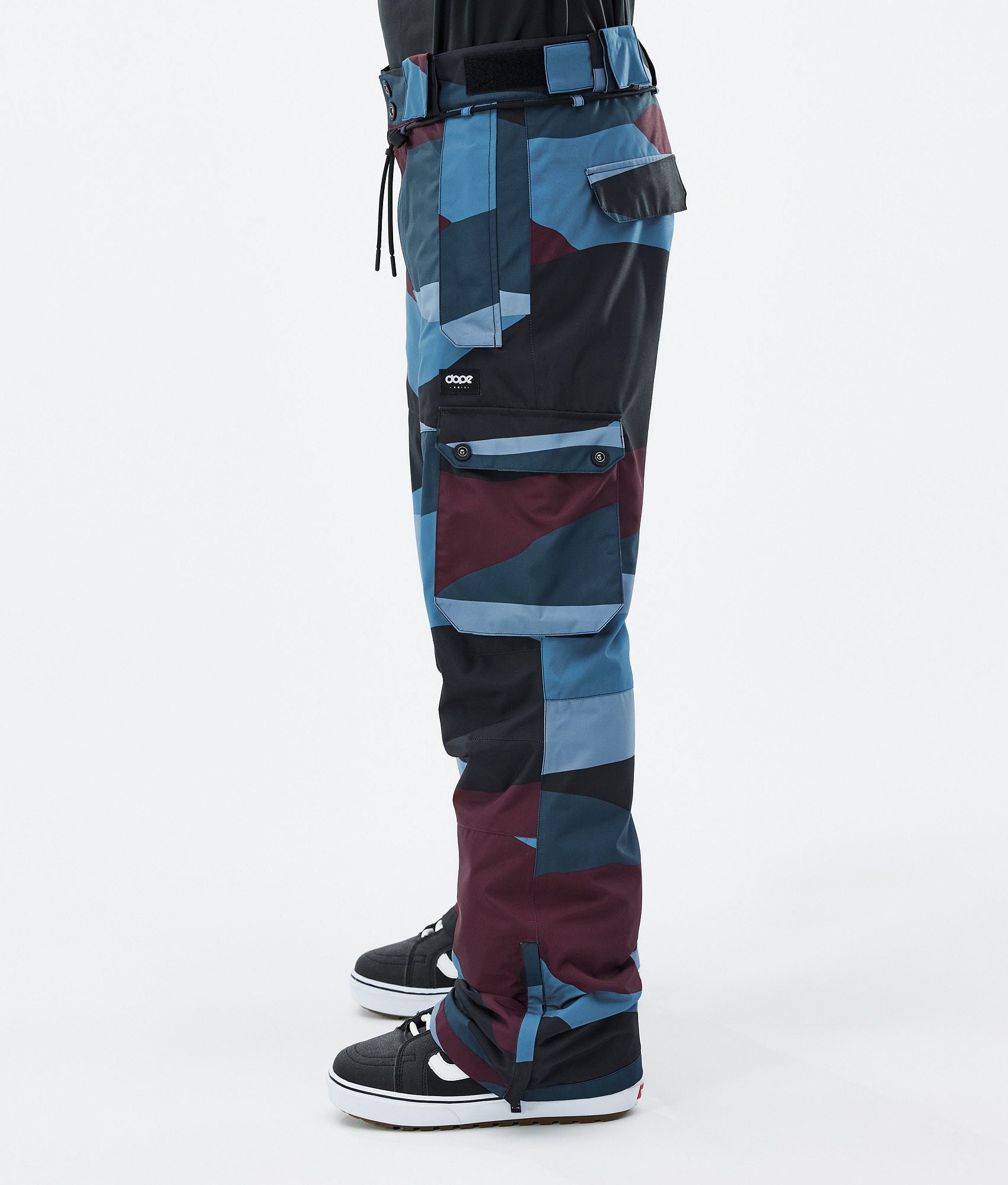 Snowboard Pants For Men Shards Burgundy Blue