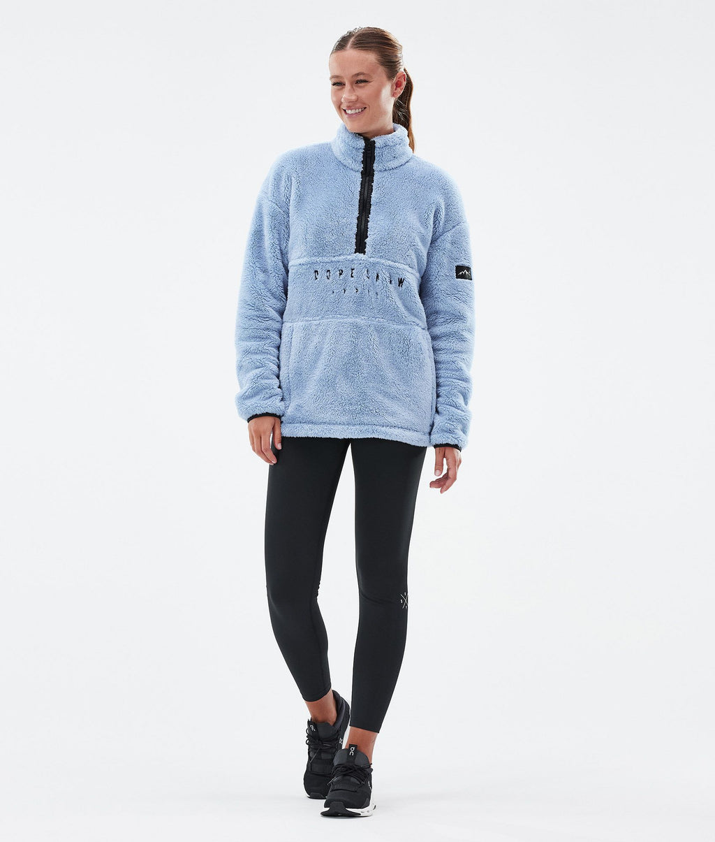 Fleece Sweater For Women Light Blue