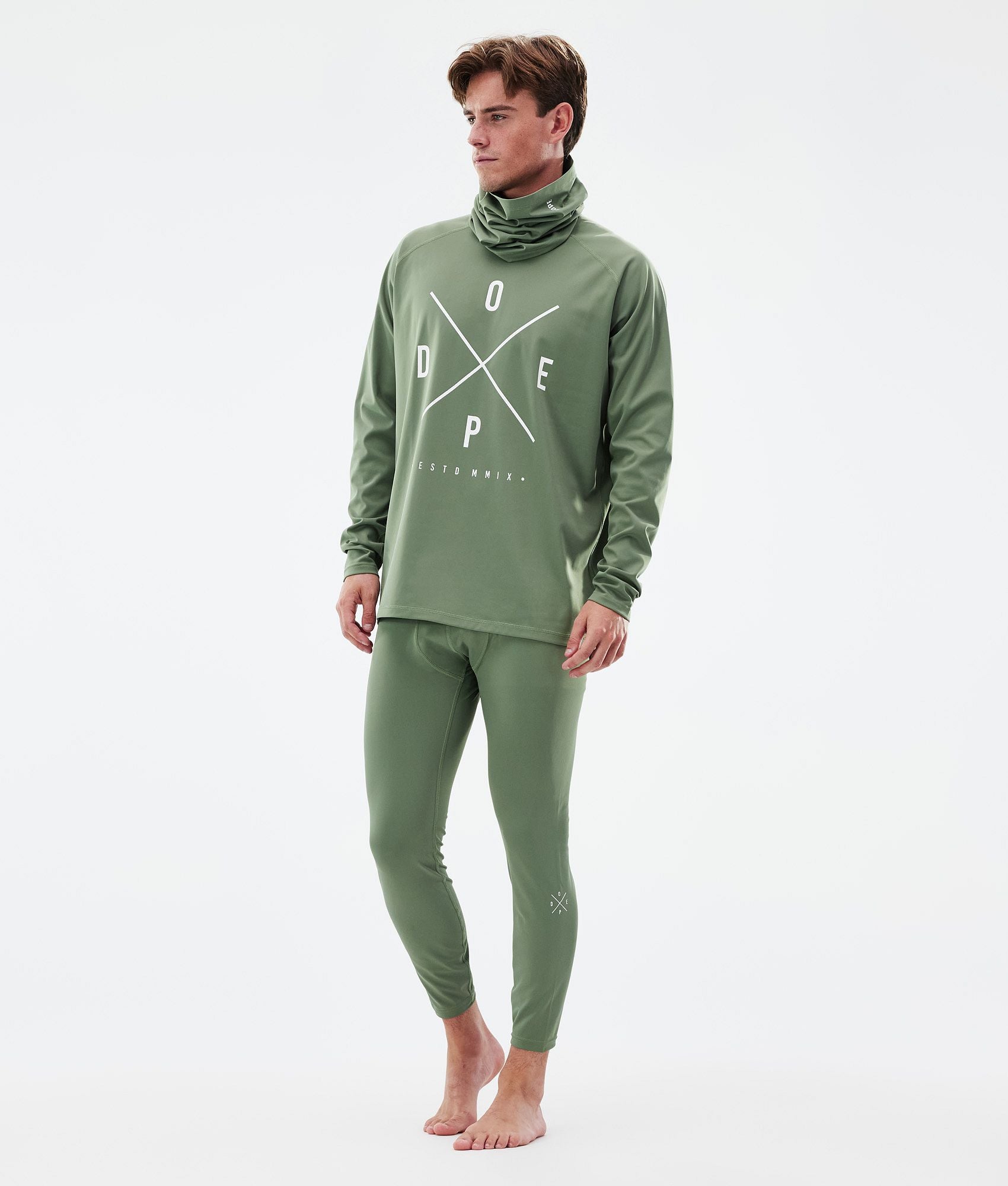 Base Layer Top For Men 2X-Up Moss Green
