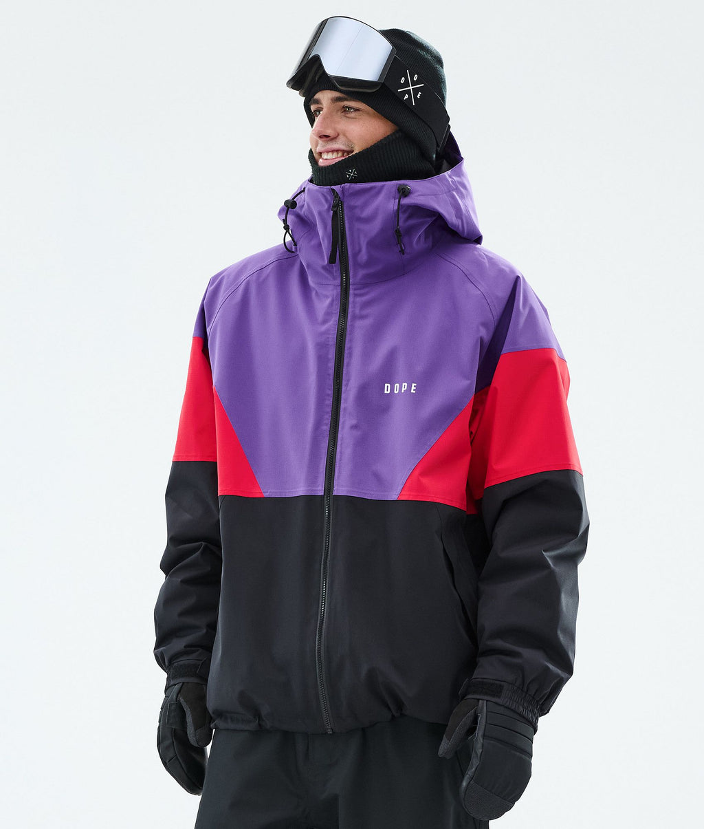 Snowboard Jacket For Men Sport Vivid Purple/Red/Black