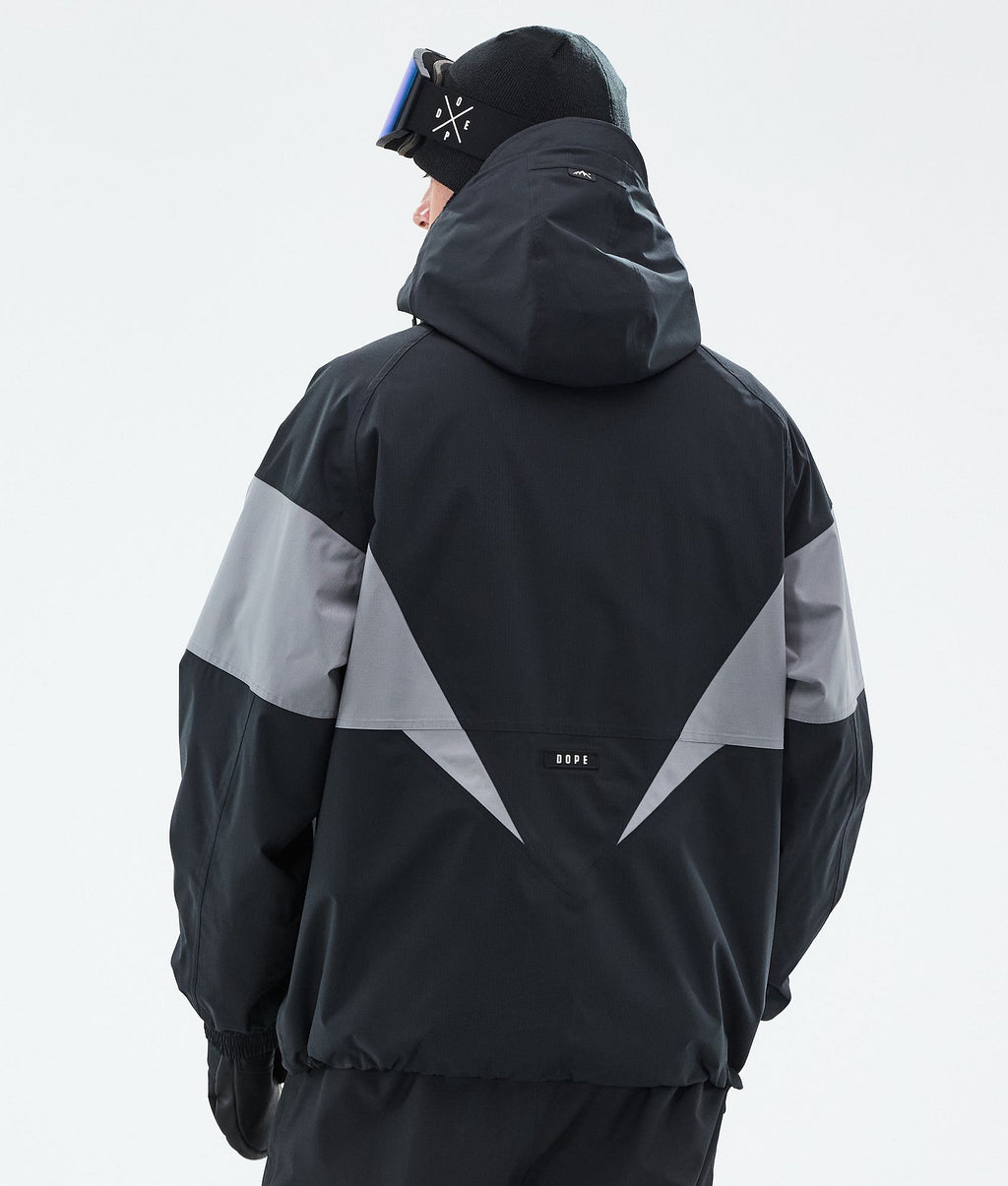 Snowboard Jacket For Men Spike Black/Light Pearl