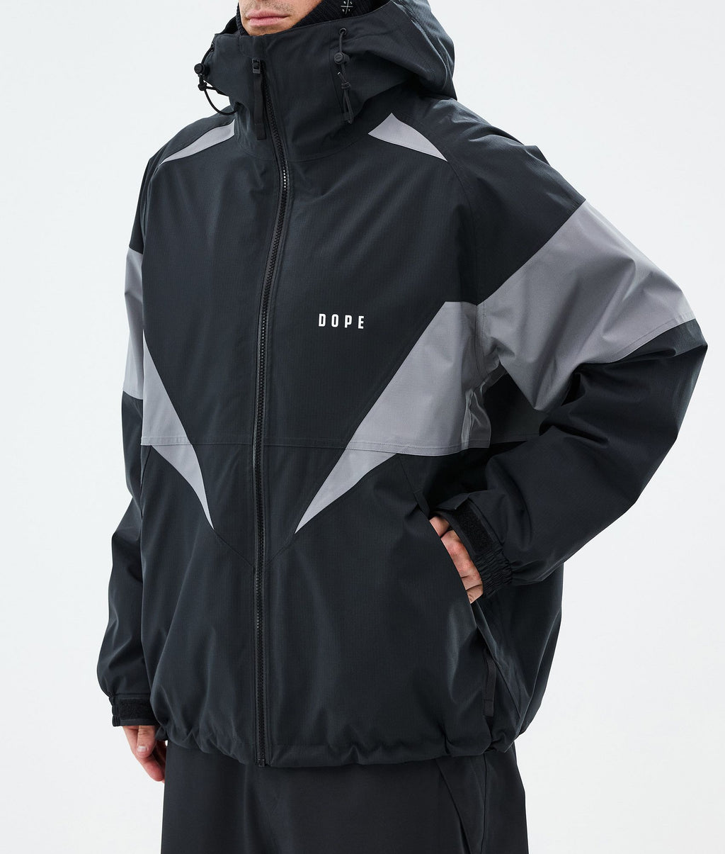 Snowboard Jacket For Men Spike Black/Light Pearl