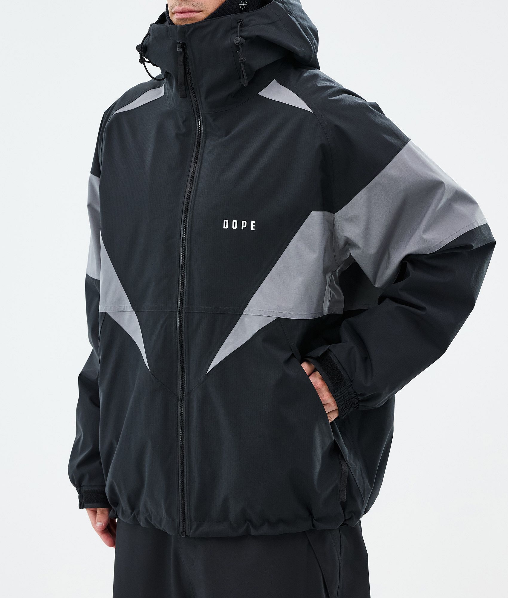 Snowboard Jacket For Men Spike Black/Light Pearl