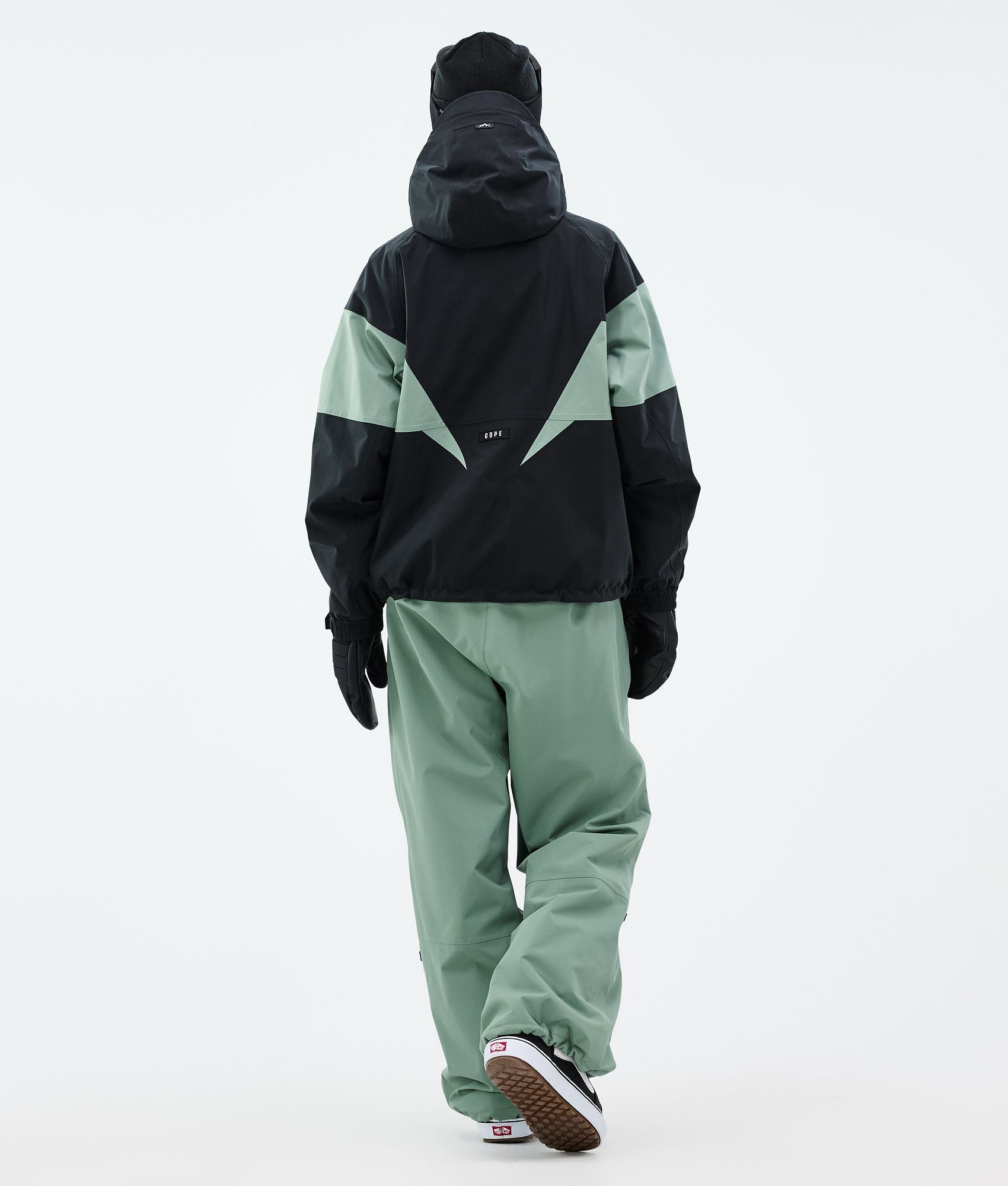 Snowboard Jacket For Women Spike Black/Faded Green