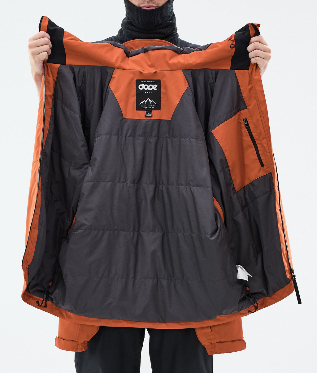 Snowboard Jacket For Men Burned Orange