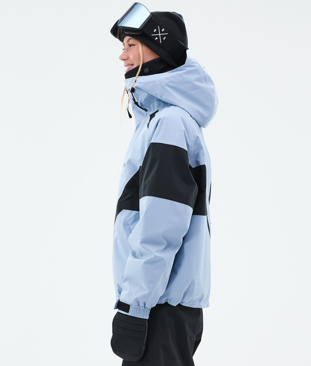 Snowboard Jacket For Women Spike Light Blue/Black