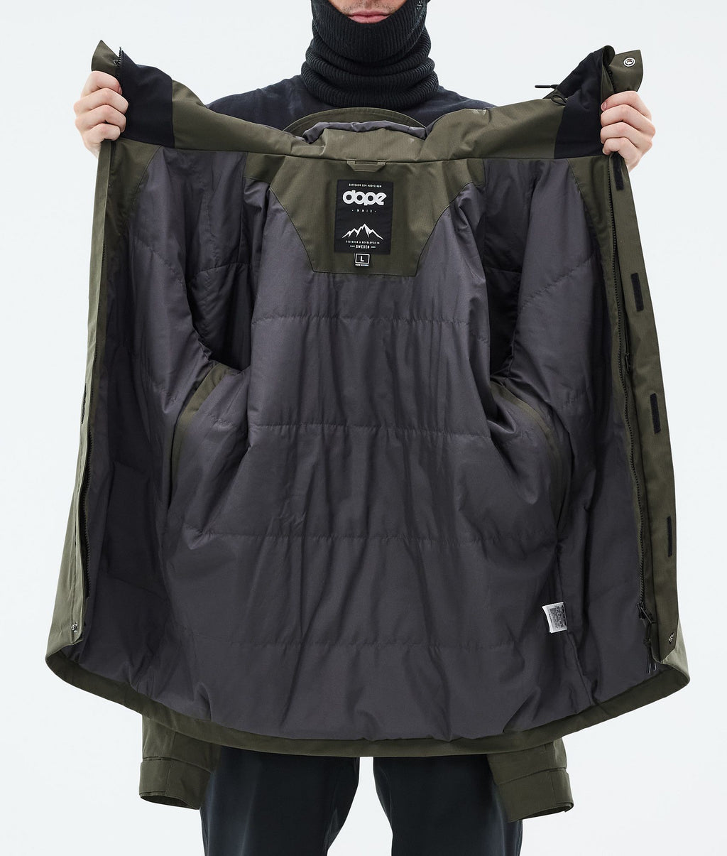 Snowboard Jacket For Men Olive Green