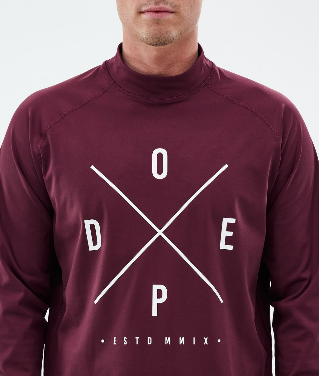 Base Layer Top For Men 2X-Up Burgundy