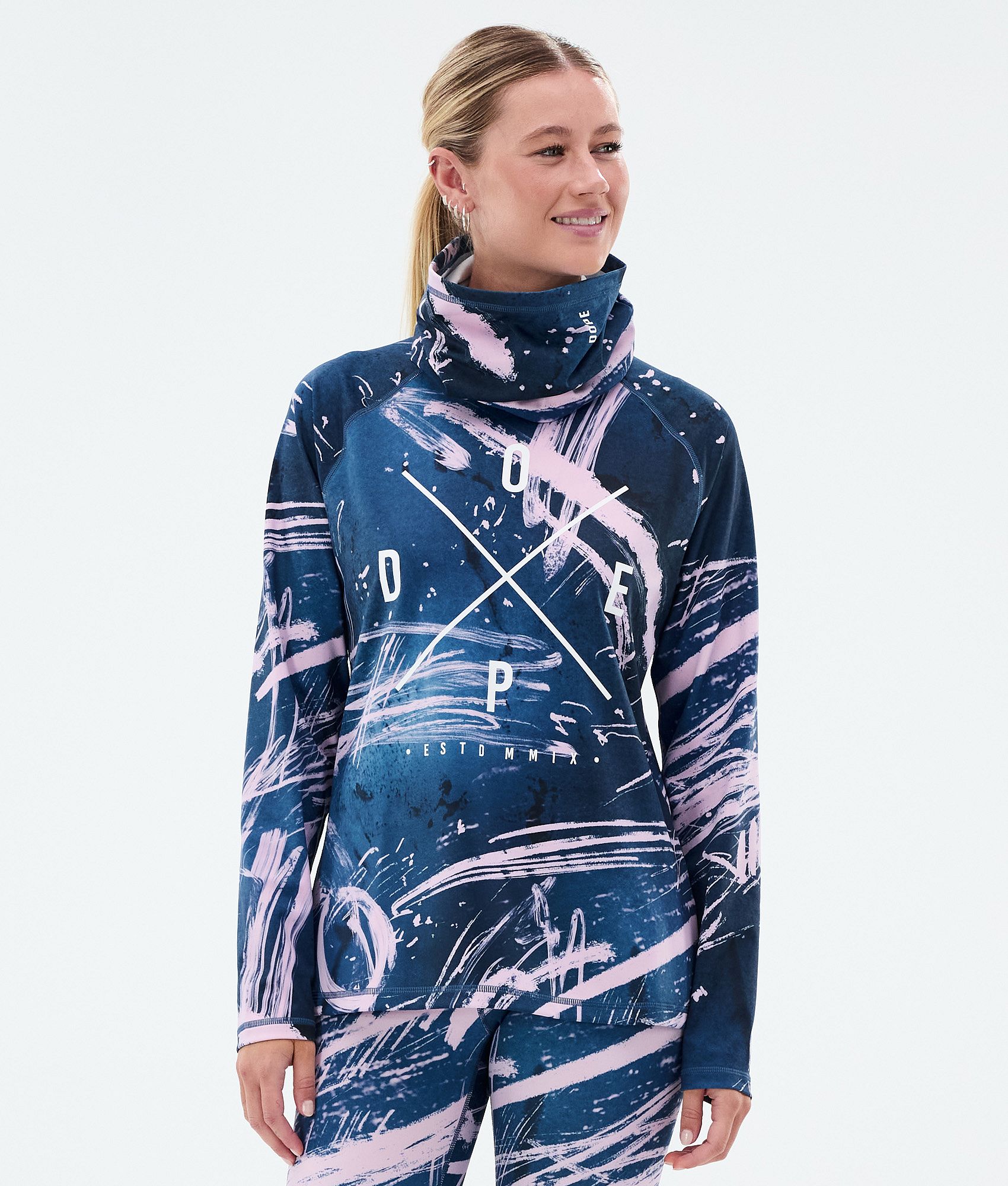 Base Layer Top For Women 2X-Up Carvings Pink