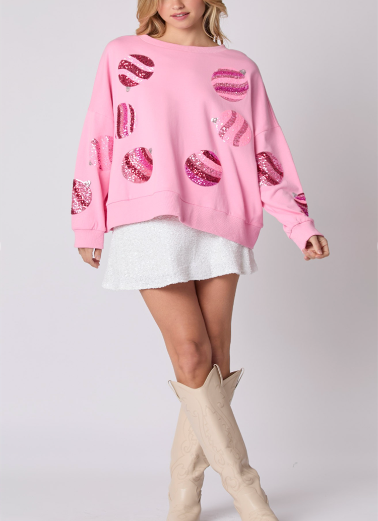 Women's Oversized Sequin Patch Sweatshirt (Buy 2 Free Shipping)