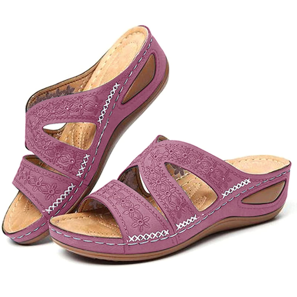 Women's Summer Wedge Sandals - Comfortable & Stretchy